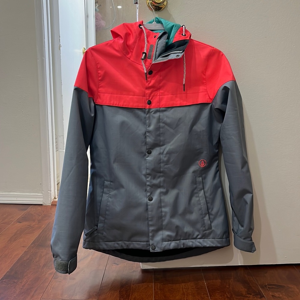 Volcom Stone Neon Pink and Gray Snow Jacket